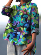 Adriana | Summer Forest Art Printed Women's Casual  Shirt