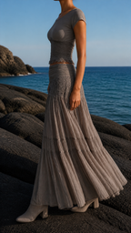 The Orchard Set | Elegant Top & Skirt