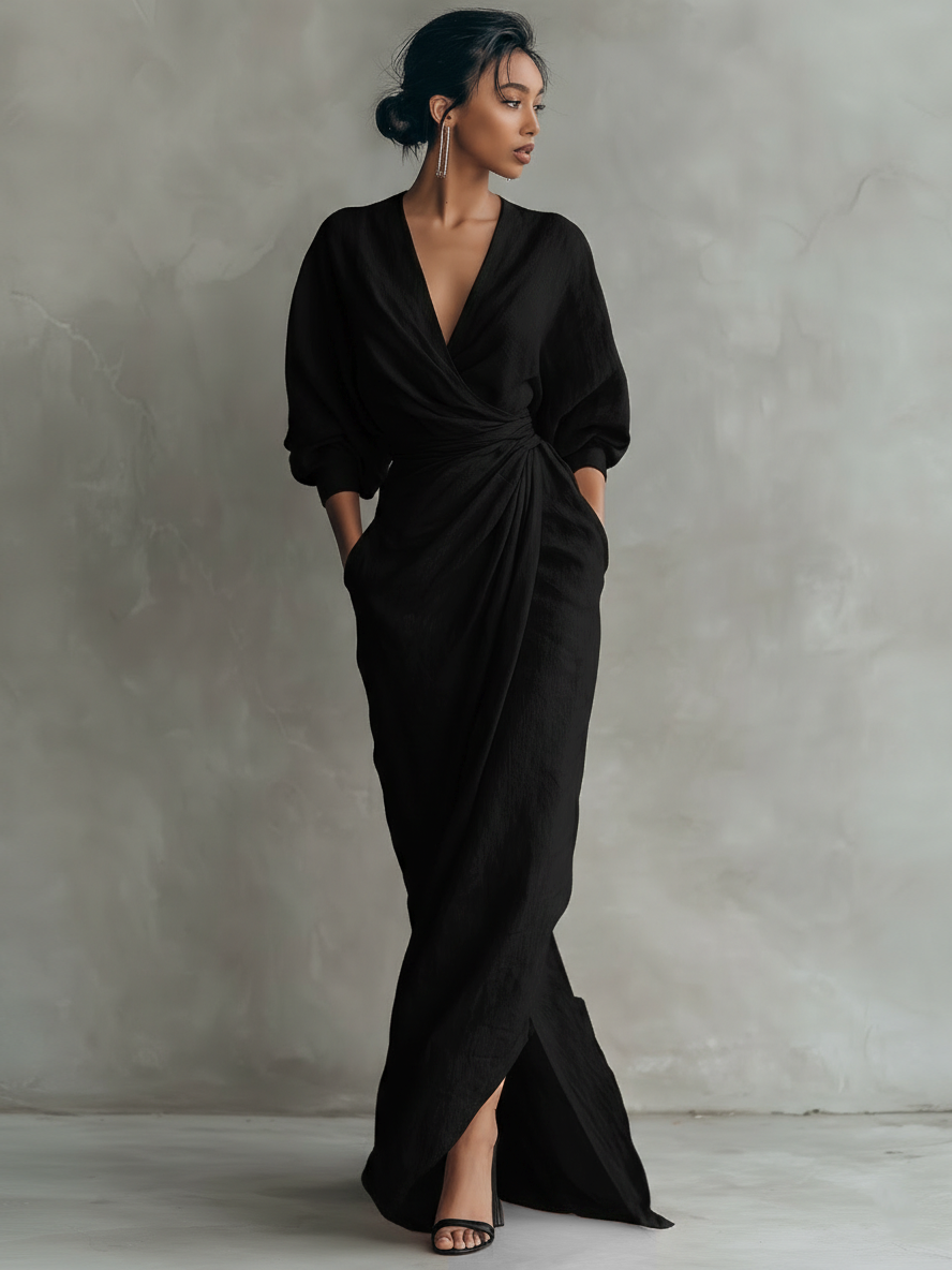 Karen | Elegant V-Neck Maxi Dress