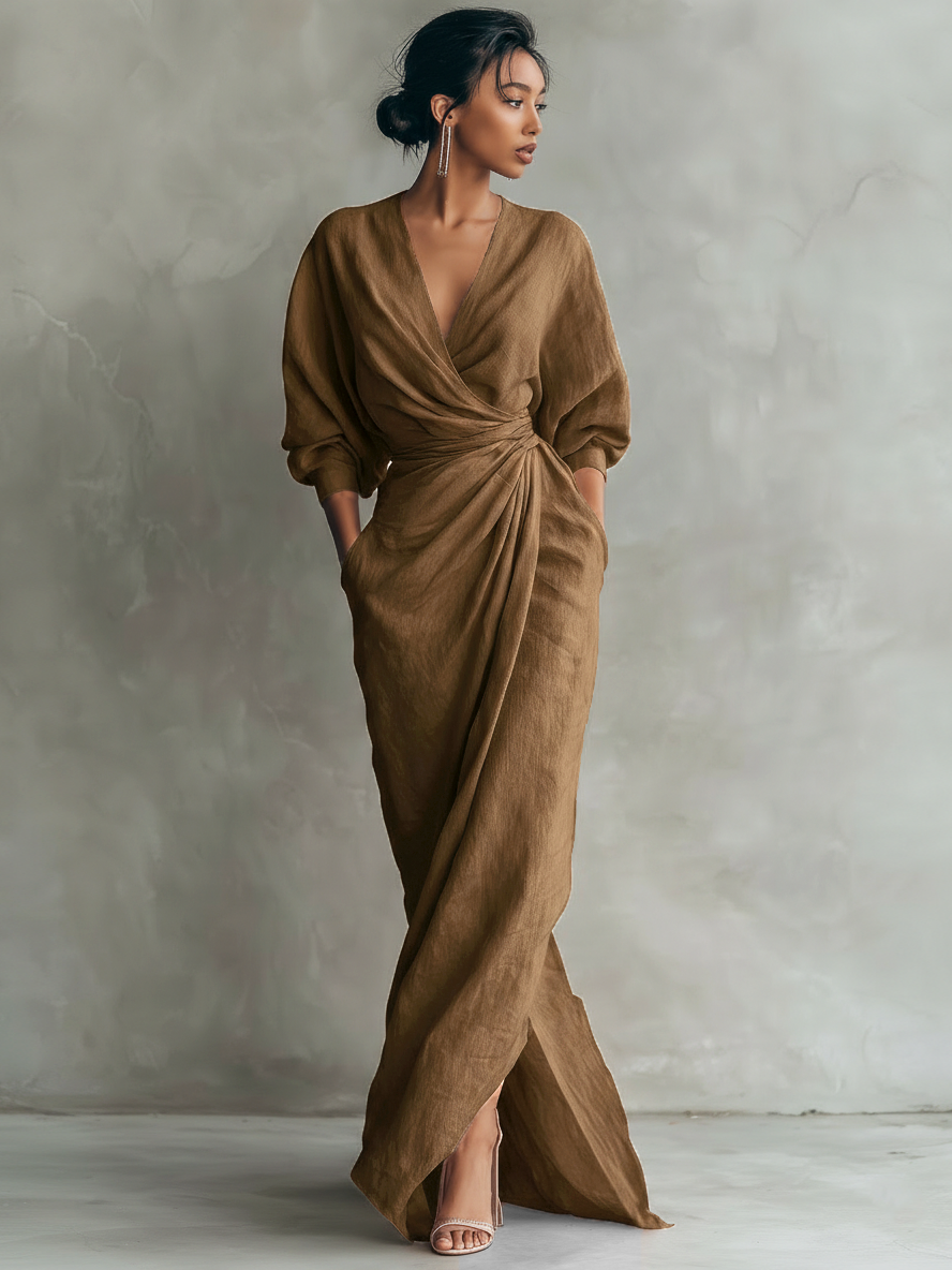 Karen | Elegant V-Neck Maxi Dress